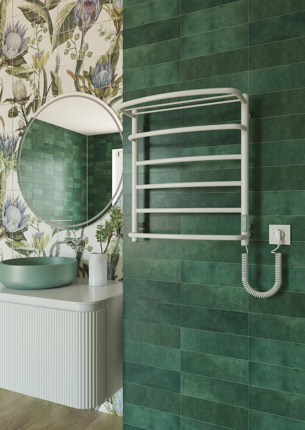 Cascade with Shelf 6 White