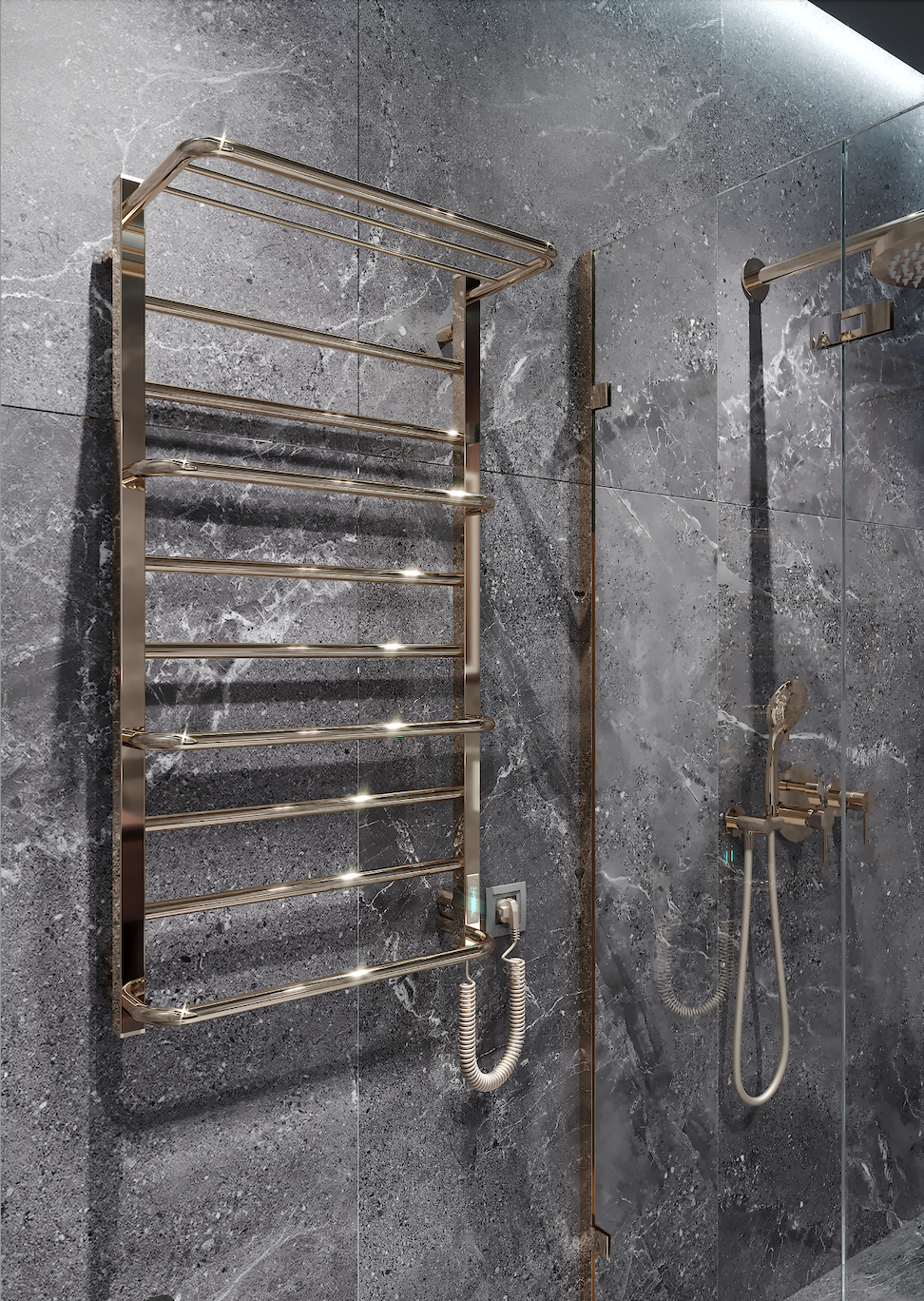 Cascade Lux with Shelf 10 Gold